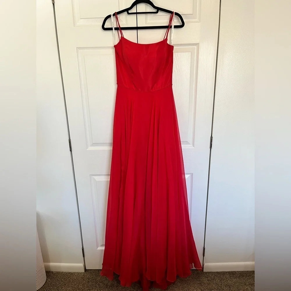 Red Sherri Hill Corset Ballgown Size 6_2